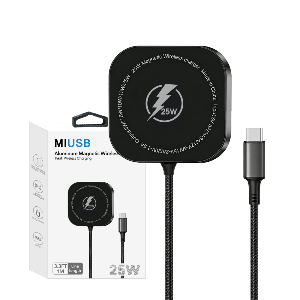 MIUSB Aluminum Magnetic Wireless Charger-3.3FT-25W-W-292